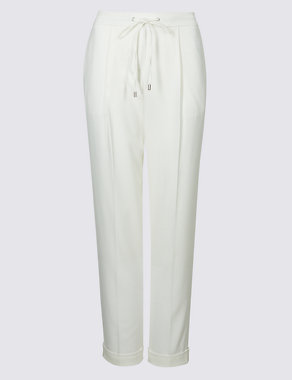 Drawstring Tapered Ankle Grazer Trousers Image 2 of 6