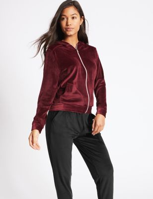 Drawstring Velour Joggers, M&S Collection