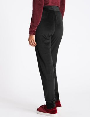 Drawstring Velour Joggers, M&S Collection