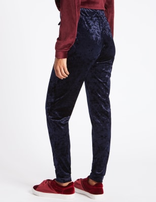 Drawstring Velour Joggers, M&S Collection