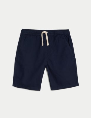 Navy cotton sales shorts