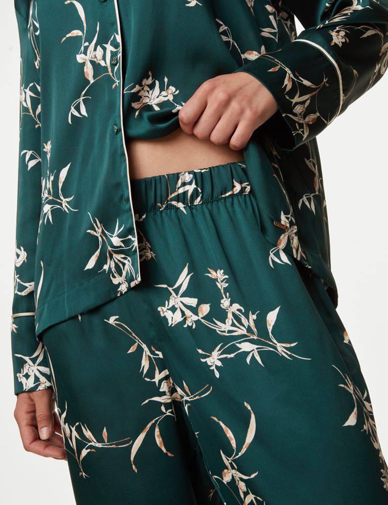 Short Sleeve Personalized Pajamas - Elegant Satin Pajama Set