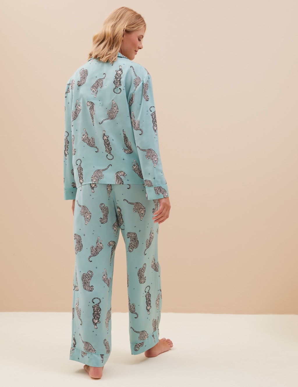Dream Satin™ Tiger Print Pyjama Set M&S Collection M&S
