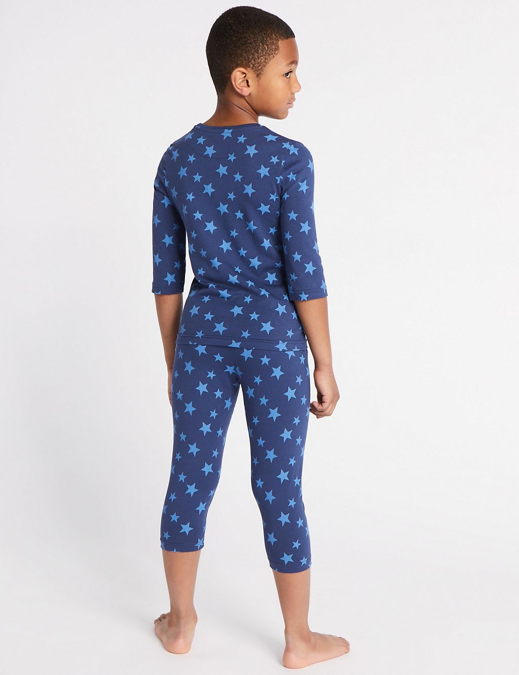 Dreamskin® Cotton with Stretch Star Print Cropped Pyjama Set (1-16 Years) 2 of 4