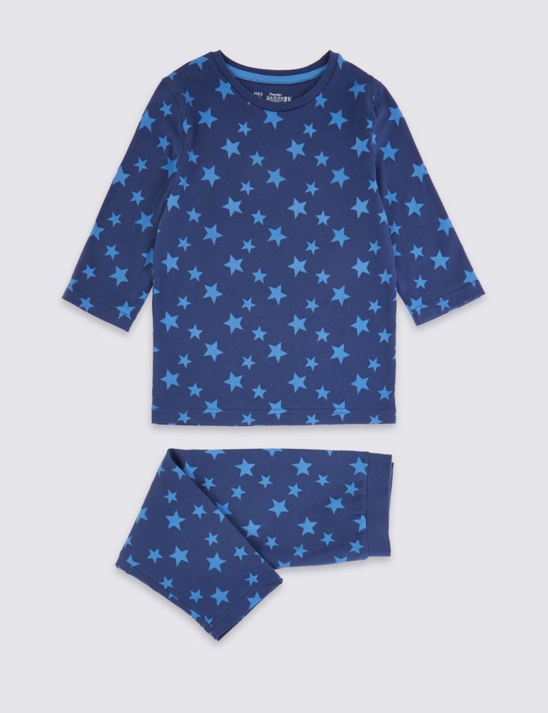 Dreamskin® Cotton with Stretch Star Print Cropped Pyjama Set (1-16 Years) 2 of 4