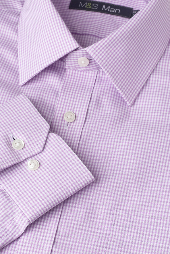 Dri-Guard™ Pure Cotton Classic Collar Checked Shirt Image 1 of 1