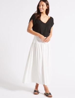 Drop down shop waist skirt