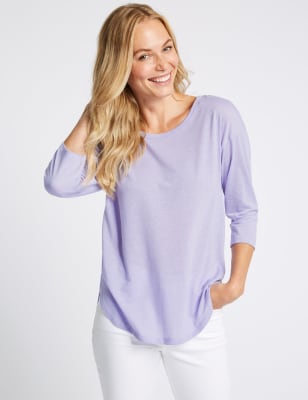 m&s three quarter sleeve tops