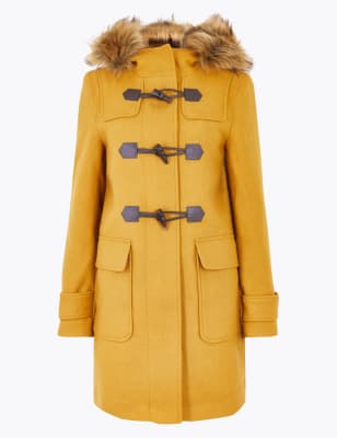 Ladies wool duffle on sale coat