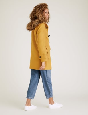 Duffle Coat with Wool M S Collection M S