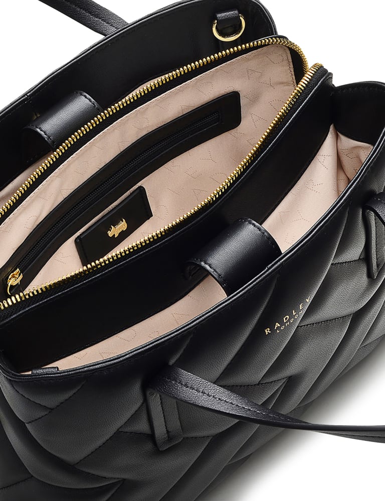 Radley black quilted tote bag shop
