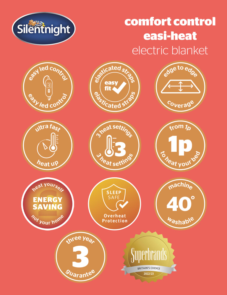 EasiHeat Microfleece Electric Blanket Silentnight M&S