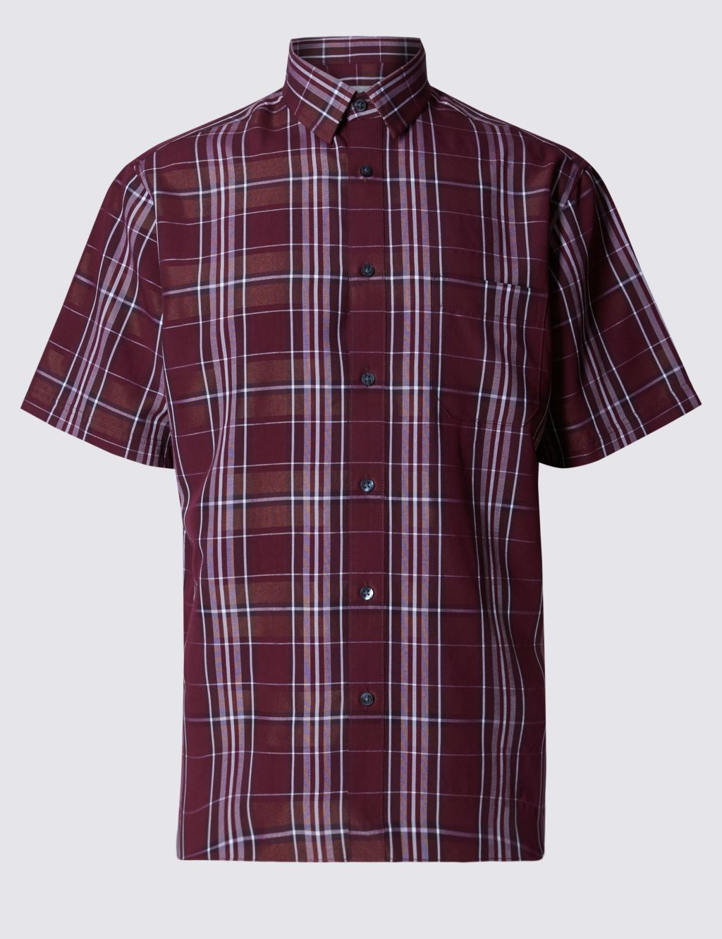 Easy Care Checked Shirt with Pocket 1 of 3