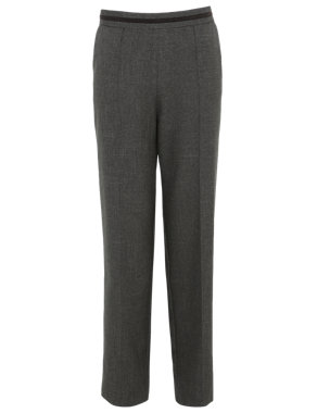 Easy Care Faux Suede Textured Trousers Image 2 of 8