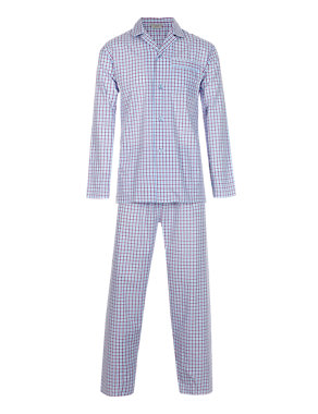 Easy Care Gingham Checked Pyjamas Image 2 of 4