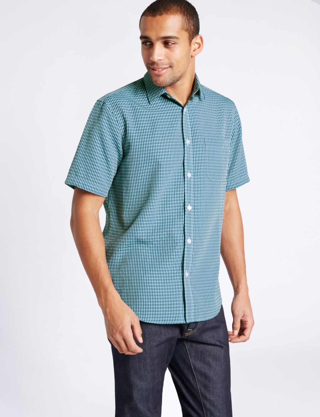 Easy Care Modal Rich Shirt with Pocket 3 of 3