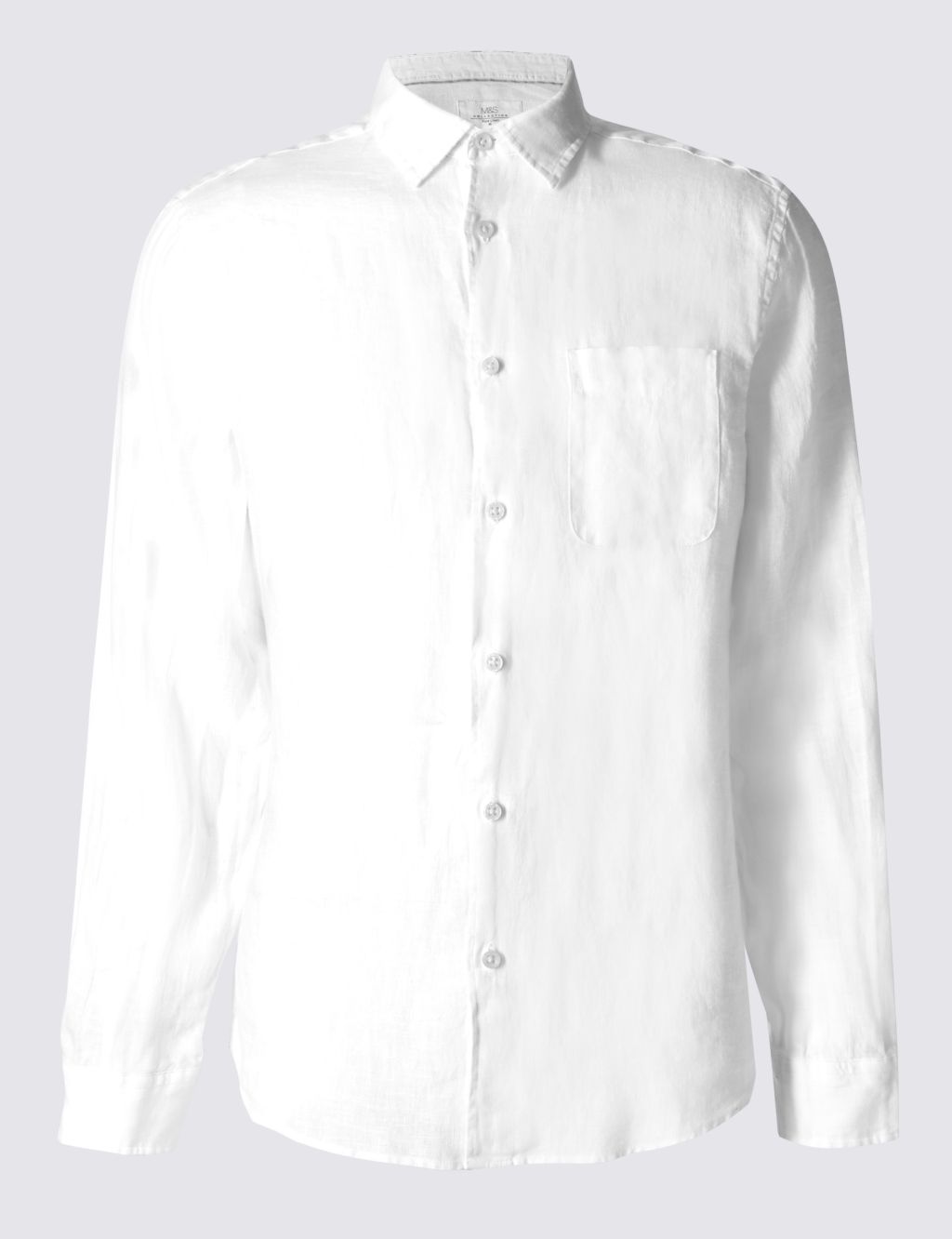 Easy Care Pure Linen Shirt with Pocket 1 of 4