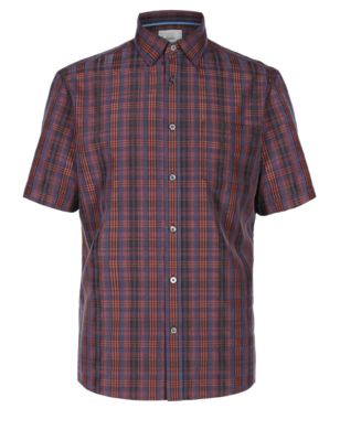Easy Care Soft Touch Checked Shirt Image 2 of 3