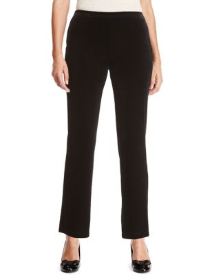 Easy Care Straight Leg Velour Trousers | Classic | M&S