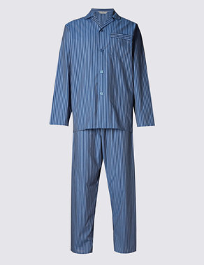 Easy Care Striped Pyjamas Image 2 of 4