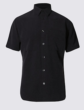 Easy Care Tailored Fit Shirt with Pockets Image 2 of 3