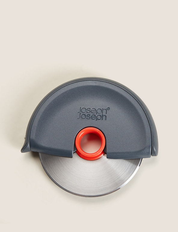 Grey/Red Joseph Joseph Disc Easy-Clean Pizza Wheel 
