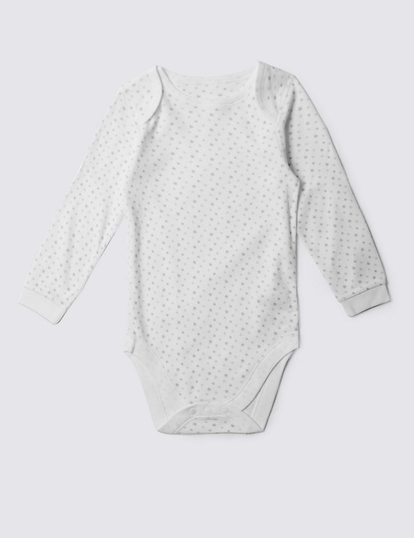 Easy Dressing Unisex Pure Cotton Star Print Bodysuit (3-8 Years) Image 1 of 2