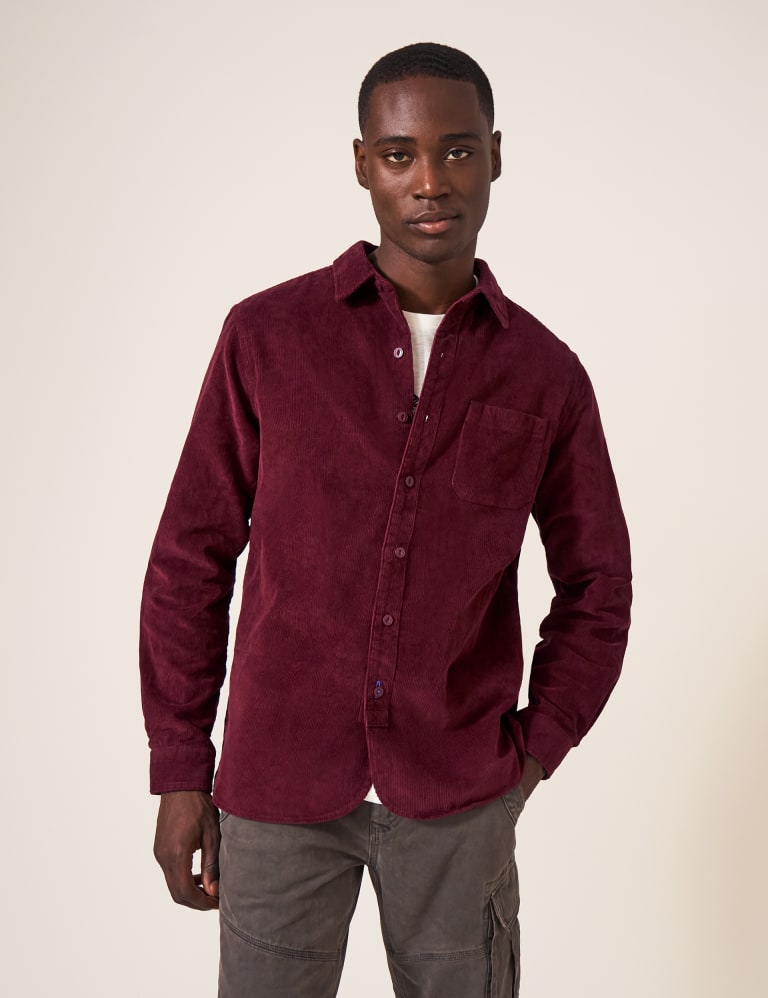 Easy Iron Corduroy Shirt White Stuff M&S