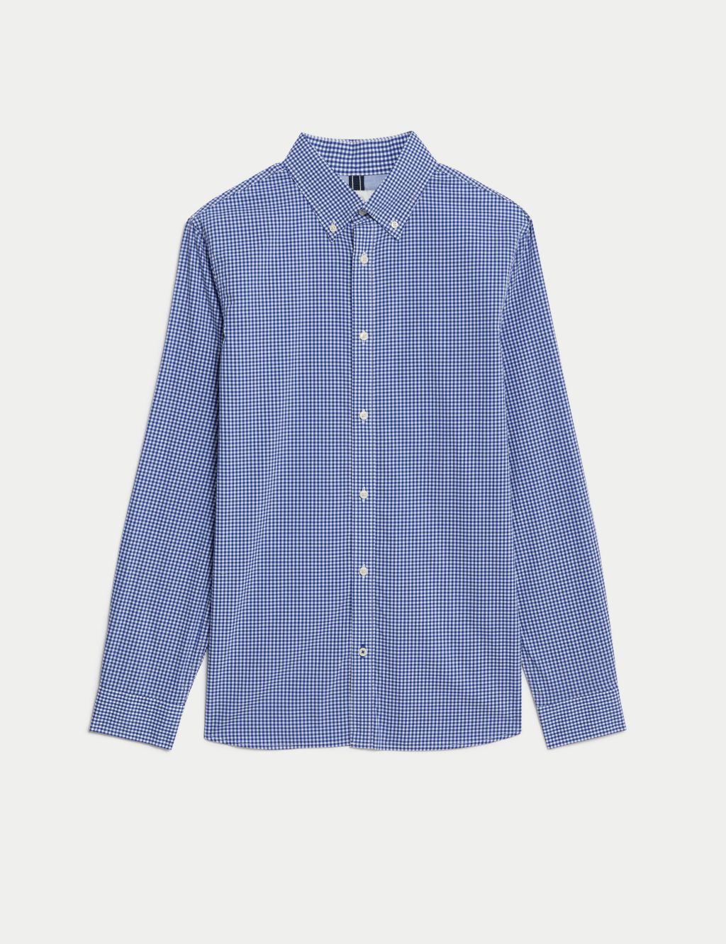 Easy Iron Cotton Stretch Gingham Oxford Shirt | M&S Collection | M&S