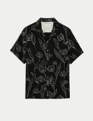Easy Iron Floral Print Shirt Image 2 of 7