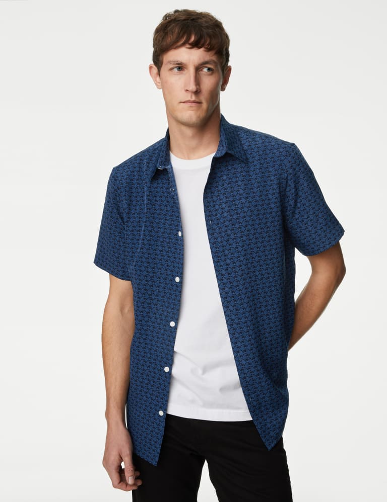 M&s mens short sleeve casual shirts store