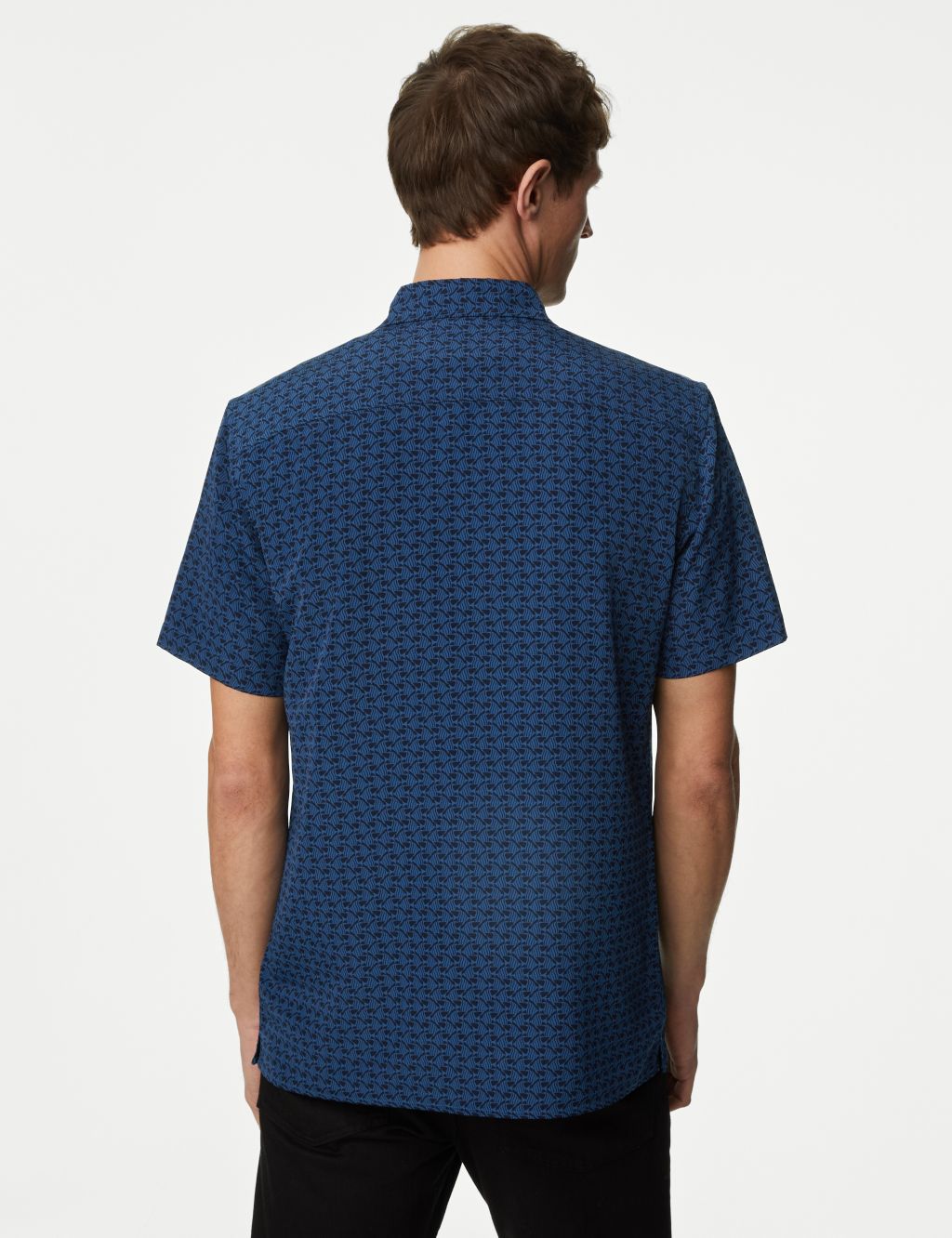 Easy Iron Geometric Print Shirt | M&S Collection | M&S