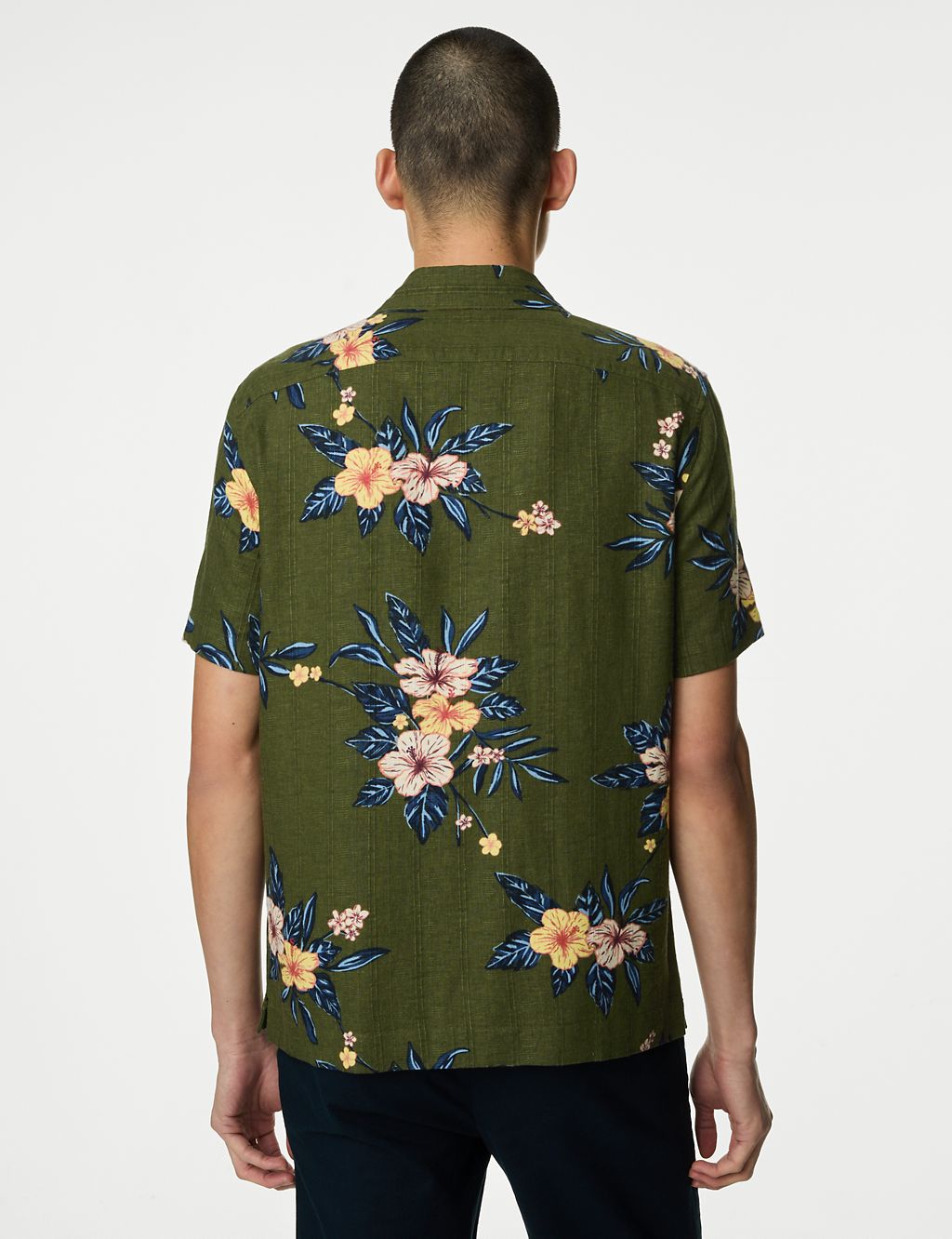 Easy Iron Linen Blend Floral Shirt 5 of 5