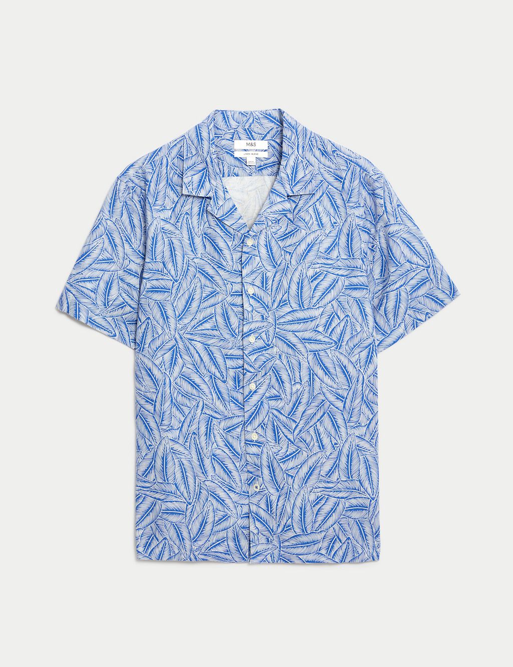 Easy Iron Linen Blend Hawaiian Printed Shirt 1 of 5