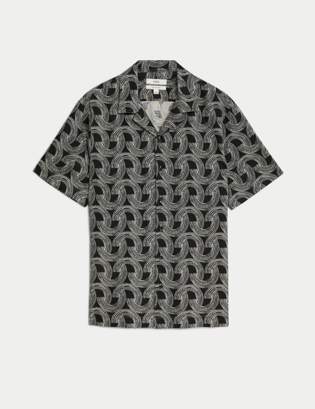 Easy Iron Linen Blend Hawaiian Printed Shirt 1 of 6