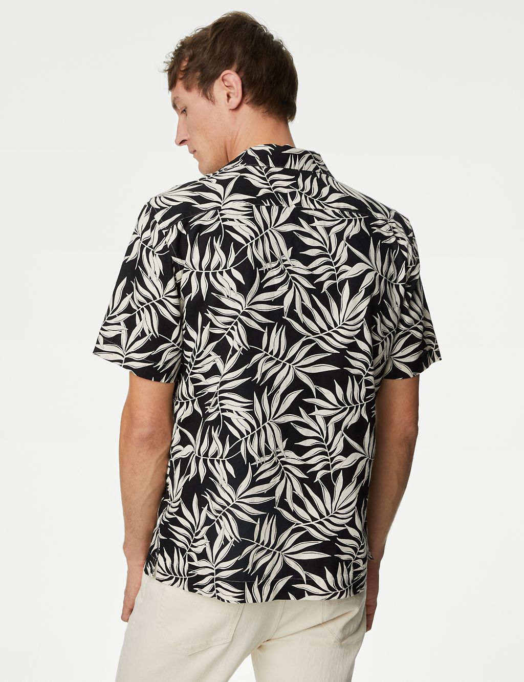 Easy Iron Linen Blend Hawaiian Printed Shirt 4 of 7
