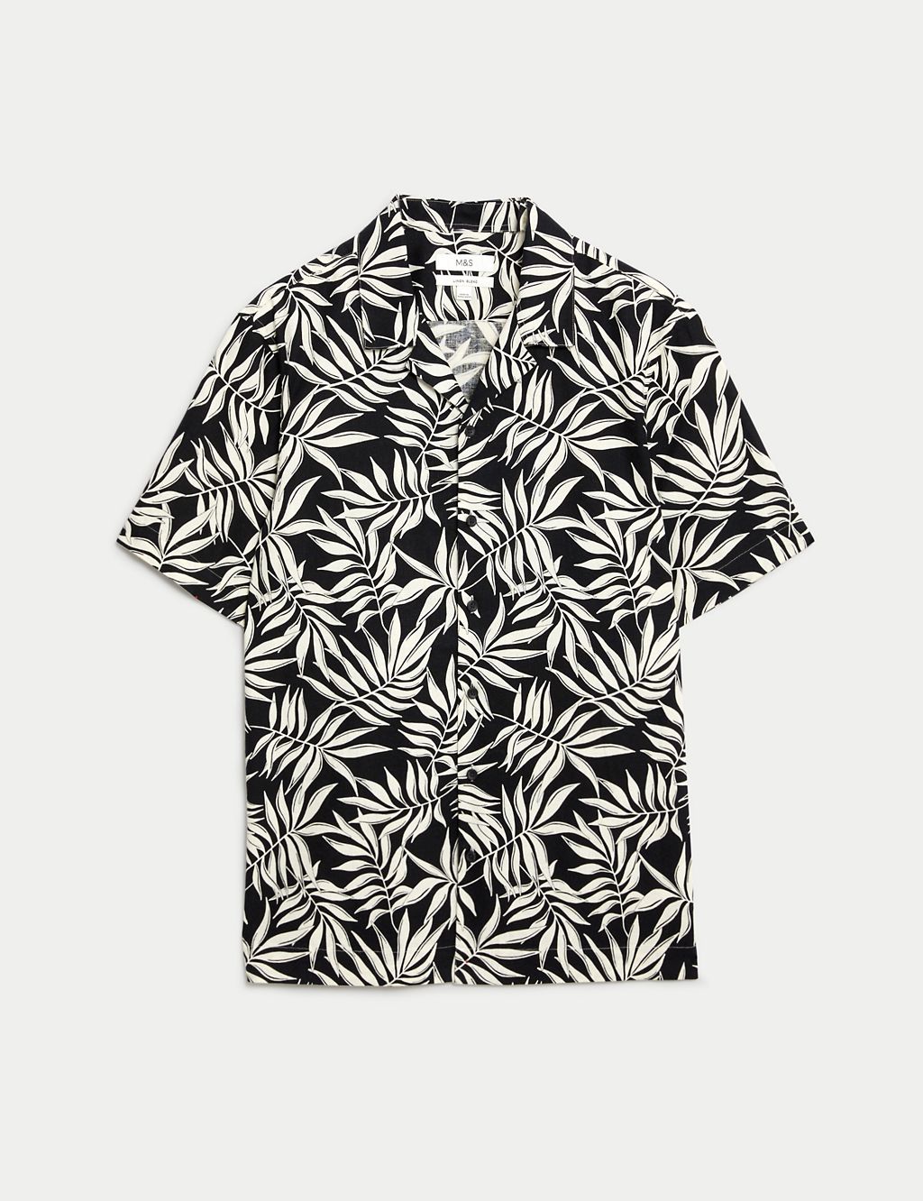 Easy Iron Linen Blend Hawaiian Printed Shirt 1 of 7