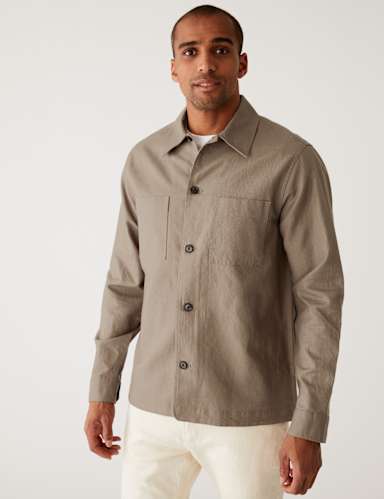 Easy Iron Linen Blend Overshirt 5 of 6