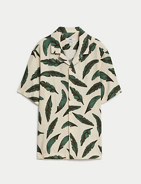 Easy Iron Linen Blend Printed Shirt Image 2 of 6