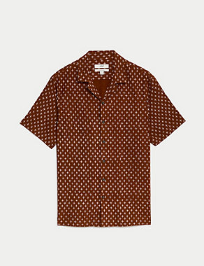 Easy Iron Linen Blend Printed Shirt Image 2 of 8