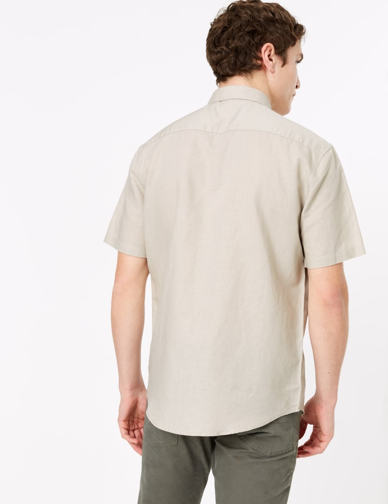 Easy Iron Linen Shirt M&S Collection M&S