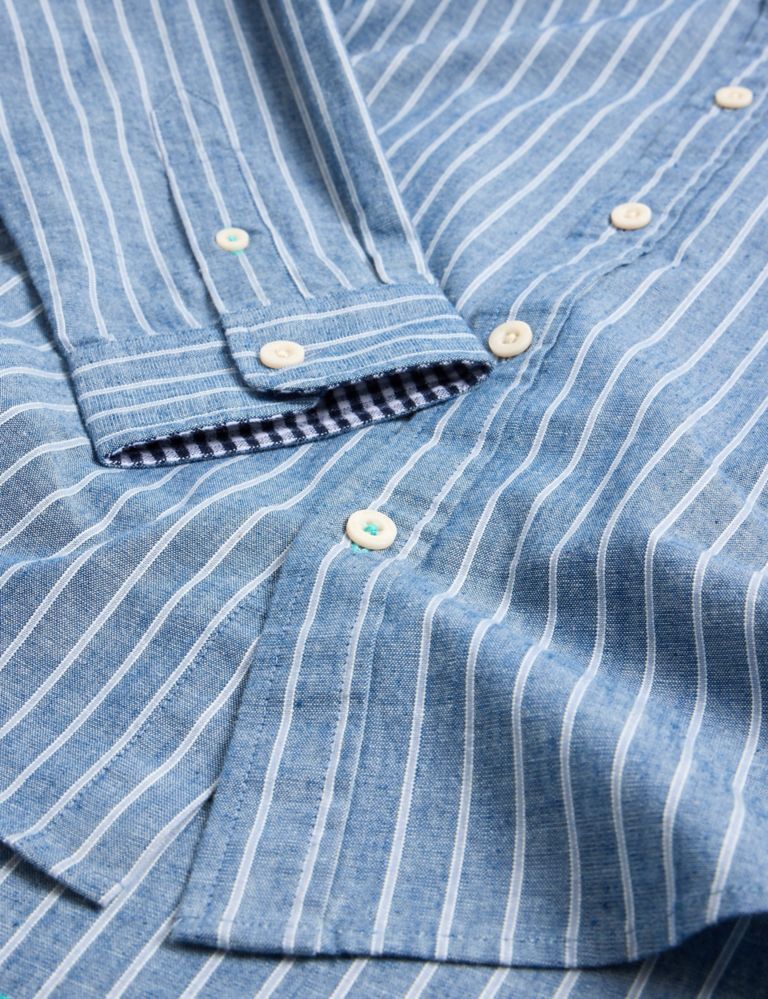 Easy Iron Organic Cotton Striped Shirt 6 of 6
