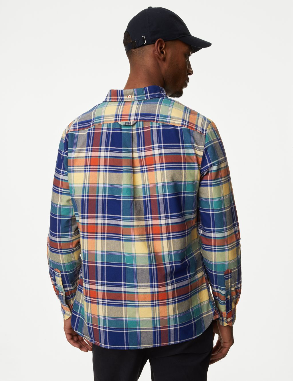 Easy Iron Pure Cotton Check Oxford Shirt 5 of 5