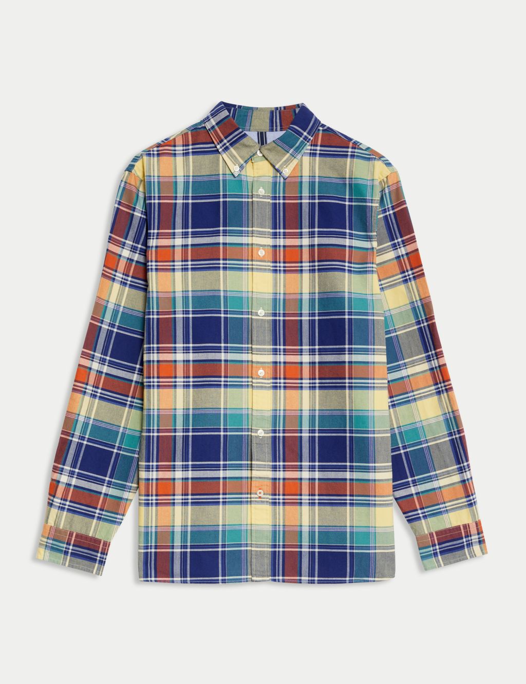 Easy Iron Pure Cotton Check Oxford Shirt | M&S Collection | M&S