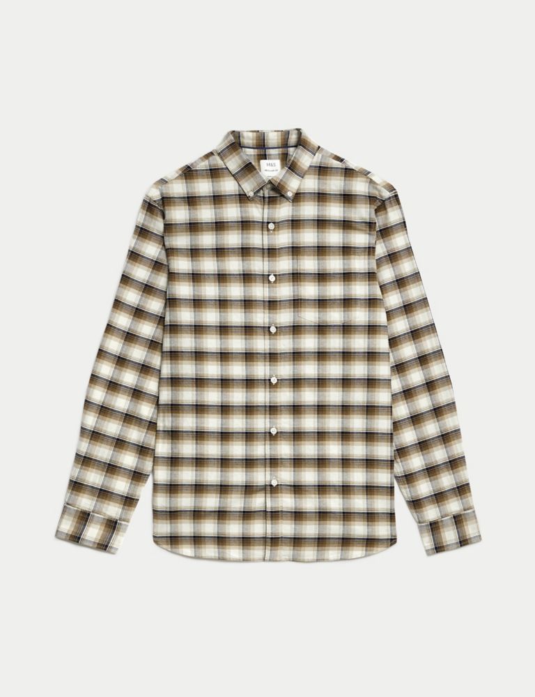 Easy Iron Pure Cotton Check Oxford Shirt 3 of 6