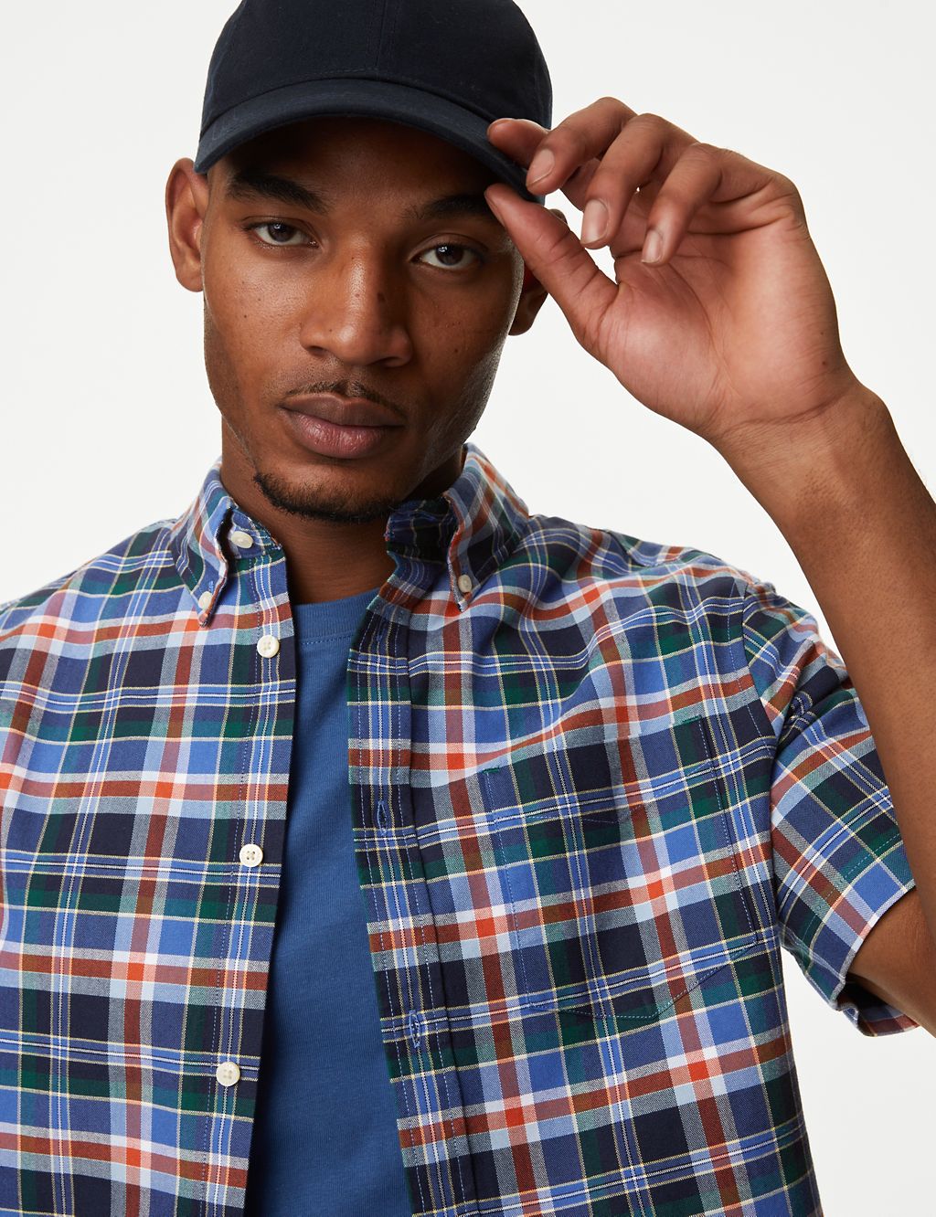 Easy Iron Pure Cotton Check Oxford Shirt 4 of 5