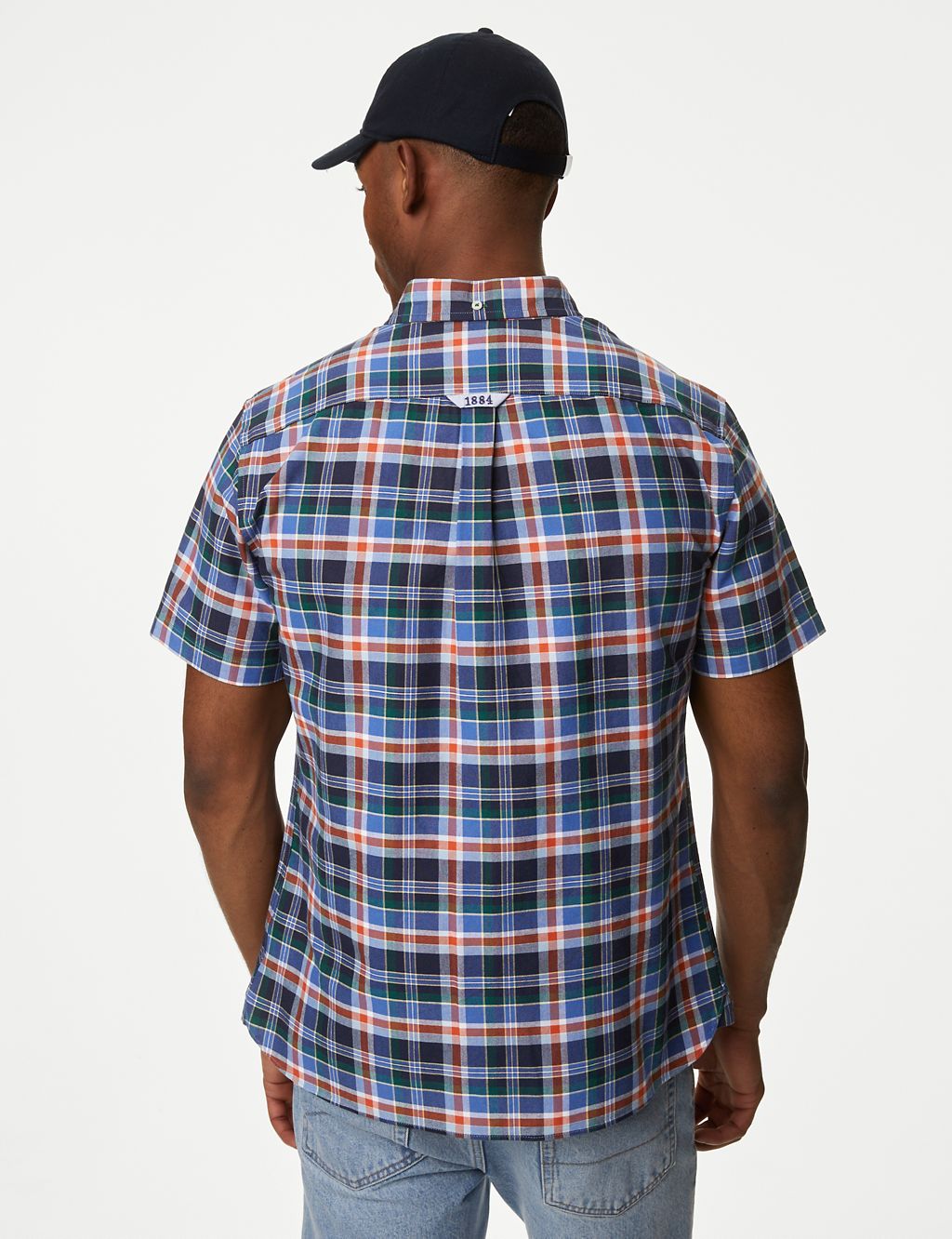 Easy Iron Pure Cotton Check Oxford Shirt 5 of 5