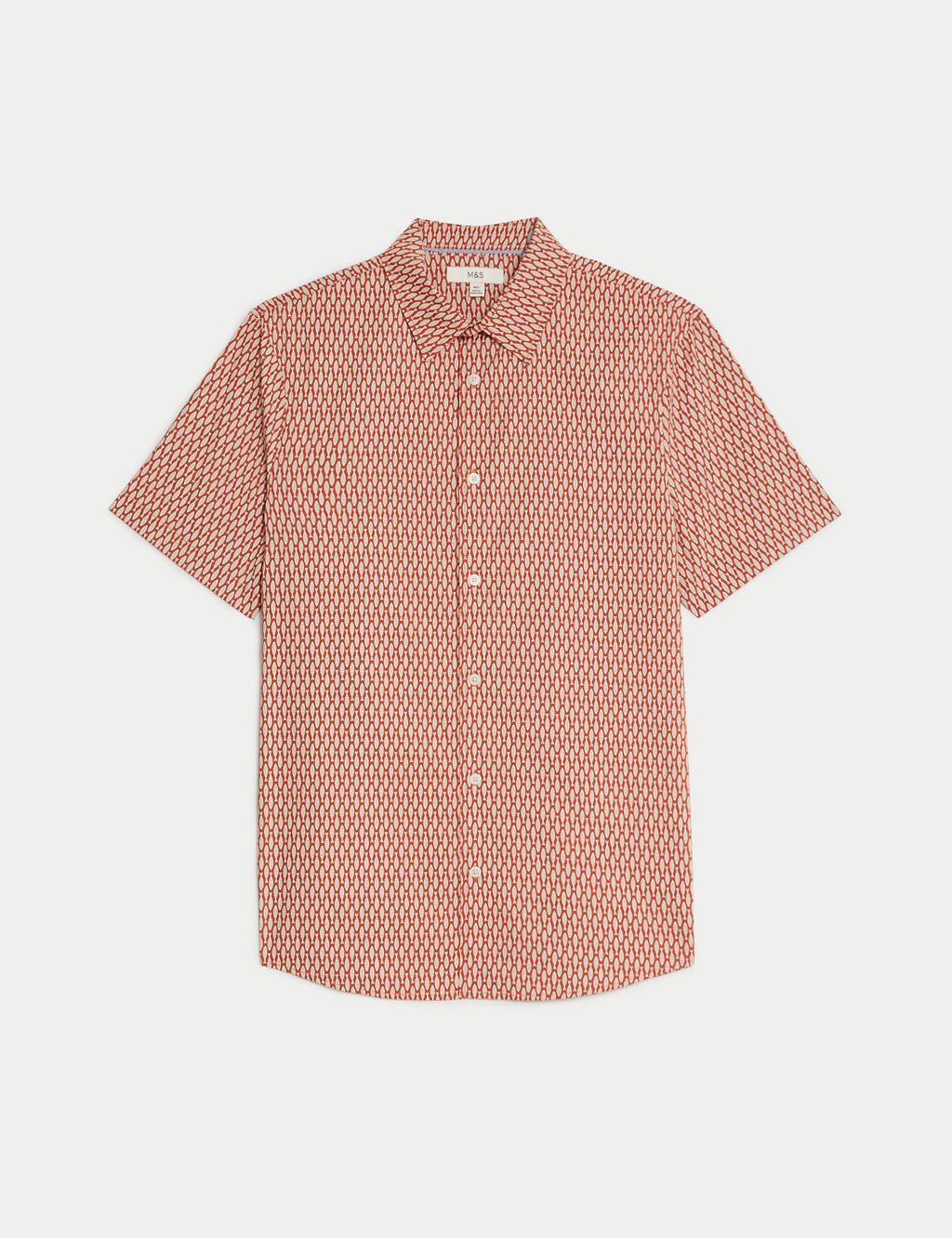 Easy Iron Pure Cotton Geometric Print Shirt 1 of 5
