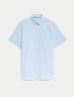Easy Iron Pure Cotton Oxford Shirt Image 2 of 6