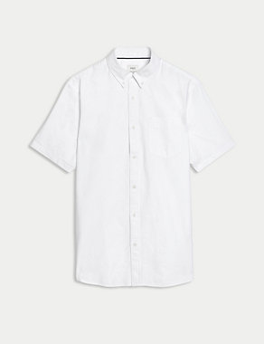 Easy Iron Pure Cotton Oxford Shirt Image 2 of 5
